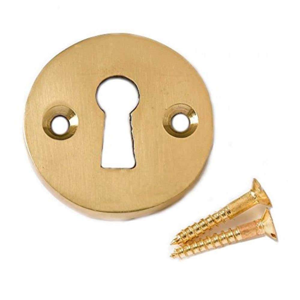 Merriway Gold Bh04340 Diameter Polished Brass Victorian Open Escutcheon, 35 Mm, 1.3/8 Inch,Silver