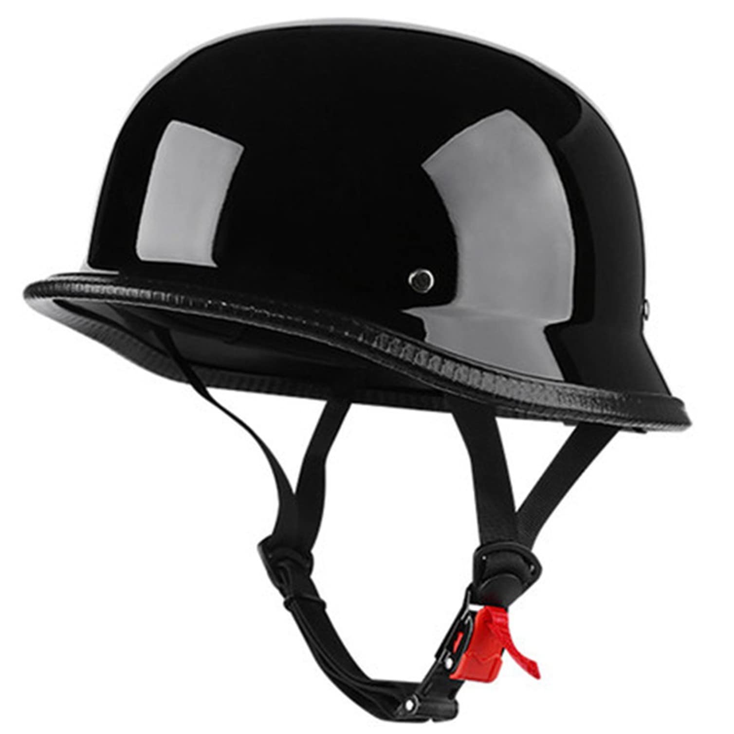 Retro Alemán Estilo Moto Casco ECE Homologado Moto Jet Medio Casco, Retro, de Media Cara, para Bicicleta Casco para Scooter de Verano, Motocicleta, Bicicleta para Hombres y Mujeres