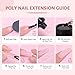 GAOY Poly Gel, 60g Nail Extension Gel, Pink Nude Builder Enhancement for Beginner & Professional Nail Art Salon DIY at Home