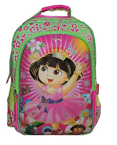 New Princess Pink School Backpack with Rain Cover