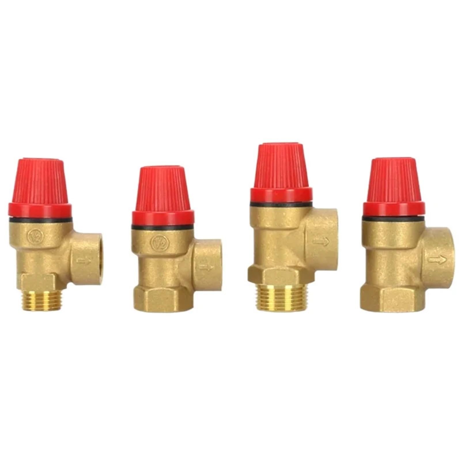 Valvola di sicurezza in ottone per scaldabagno solare 1/2" 3/4" valvola di sicurezza in ottone (1l2 femmina x maschio, 1,5 bar)