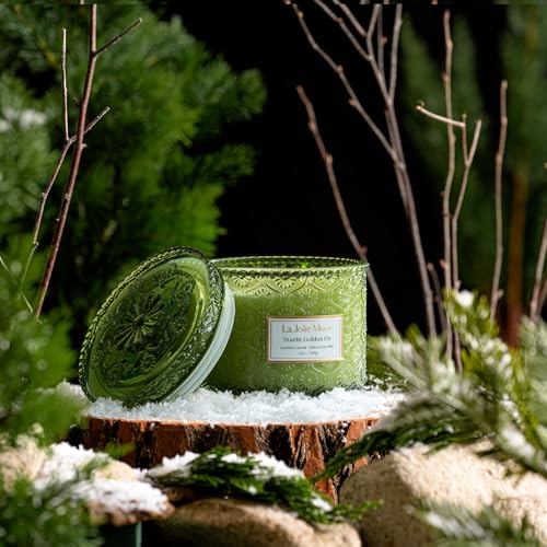 LA-JOLIE-MUSE-Fir-Cedarwood-Candle-Christmas-Candles-for-Home-Scented-Holiday-Candle-Gifts-Large-2-Wick-Soy-Candle-Long-Burning-Luxury-Jar-Candle-Starlit-Golden-Fir-12oz LA JOLIE MUSE Fir Cedarwood Candle Christmas Candles for Home Scented Holiday Candle Gifts Large 2 Wick Soy Candle Long Burning Luxury Jar Candle Starlit Golden Fir 12oz