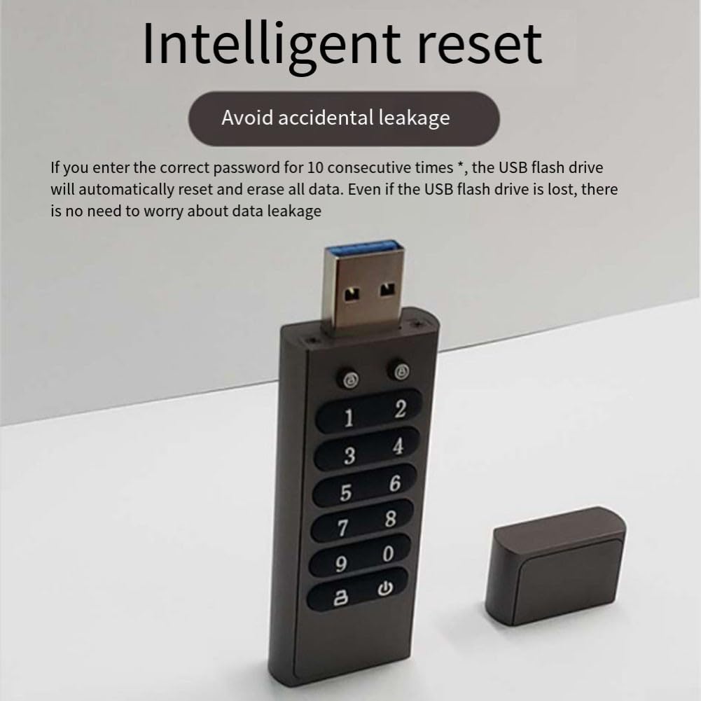 USB criptato portatile con funzione di blocco automatico e velocità di trasferimento USB 3 0 per backup senza sforzo