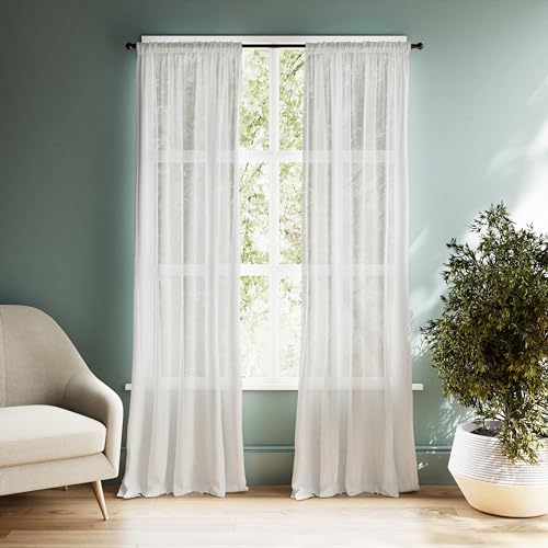 Zenna Home Adjustable Curtain Tension Rod with Decorative Round Finials, No Drill Window Rod, Easy Install Expandable Tension Curtain Rod for Windows, 48 to 84 Inch, Bronze by Zenna Home - Image 2