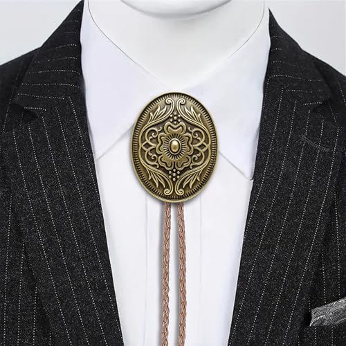 Image of Jeilwiy Bolo Tie for Men, Western Bolero Tie Cowboy Ties Native American Cowgirl Bolo Tie Accessories for Men Women