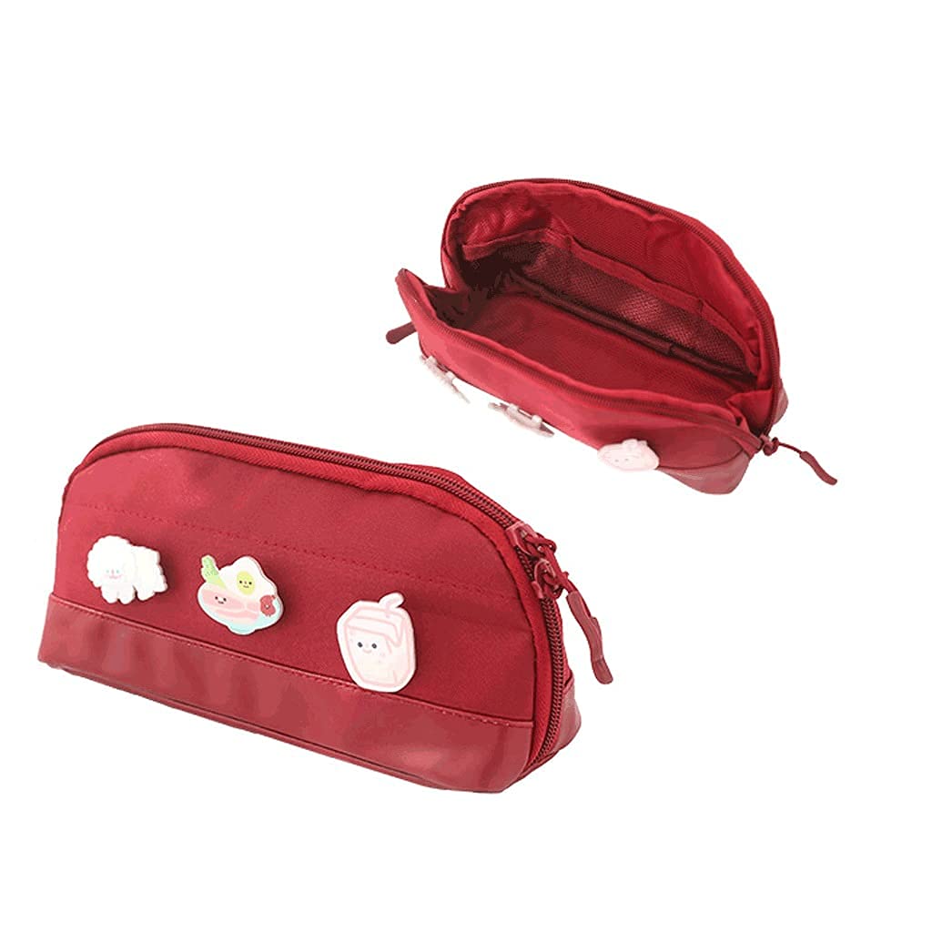 Caja de lápices Multilapa Lápiz Caja de lápices de Gran Capacidad Papelería Bolsa de Almacenamiento Oxford Paño Tenedor de Pluma Doble Cremalleras Lápiz Pouch-3 Colores Pen Bolsa Bolsa