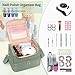 Nail Polish Organizer Case, Nail Supplies Storage Box Holds 45 Bottles Nail Polish & Nail Lamp, Travel Nail Tech Carrying Case, Nail Kit Bag For Nail Stuff & Manicure Tools