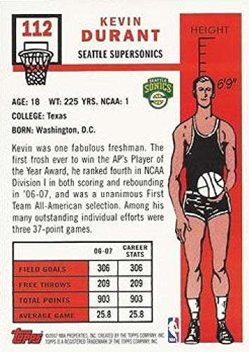 Amazon.com: 2007-08 Topps 1957-58 Variations #112 Kevin