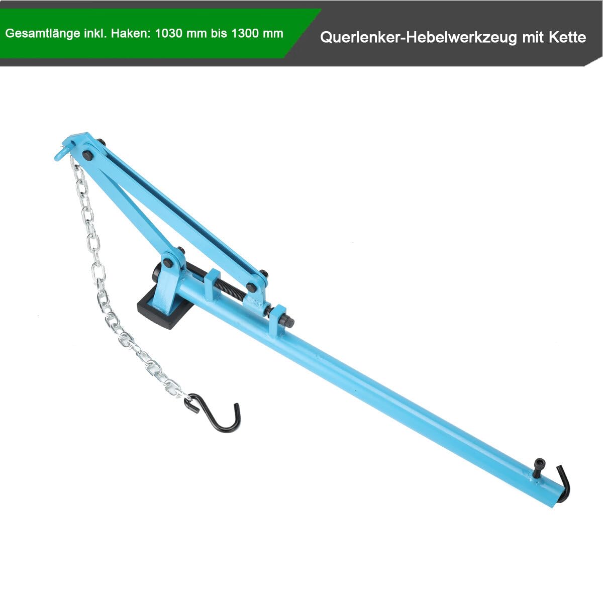Herramienta de palanca de eslabón de suspensión, Palanca de eje universal con cadena, Brazo de suspensión palanca, brazo elevador, barra para montaje y desmontaje de piezas de eje, Max 500 kg