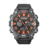 Sekonda Men's Digital Watch with Black Dial Digital Display and Grey Plastic Strap 1037.05