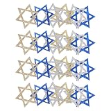 Garneck Artículos para Fiesta Hanukkah 50 Piezas Estrella de David Hexagrama Dorado No Tejido para Decoración de Mesas y Fiestas Religiosas