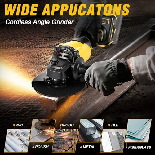 Meuleuse d'angle sans balais Roadtime pour batterie DeWalt 20V - 3