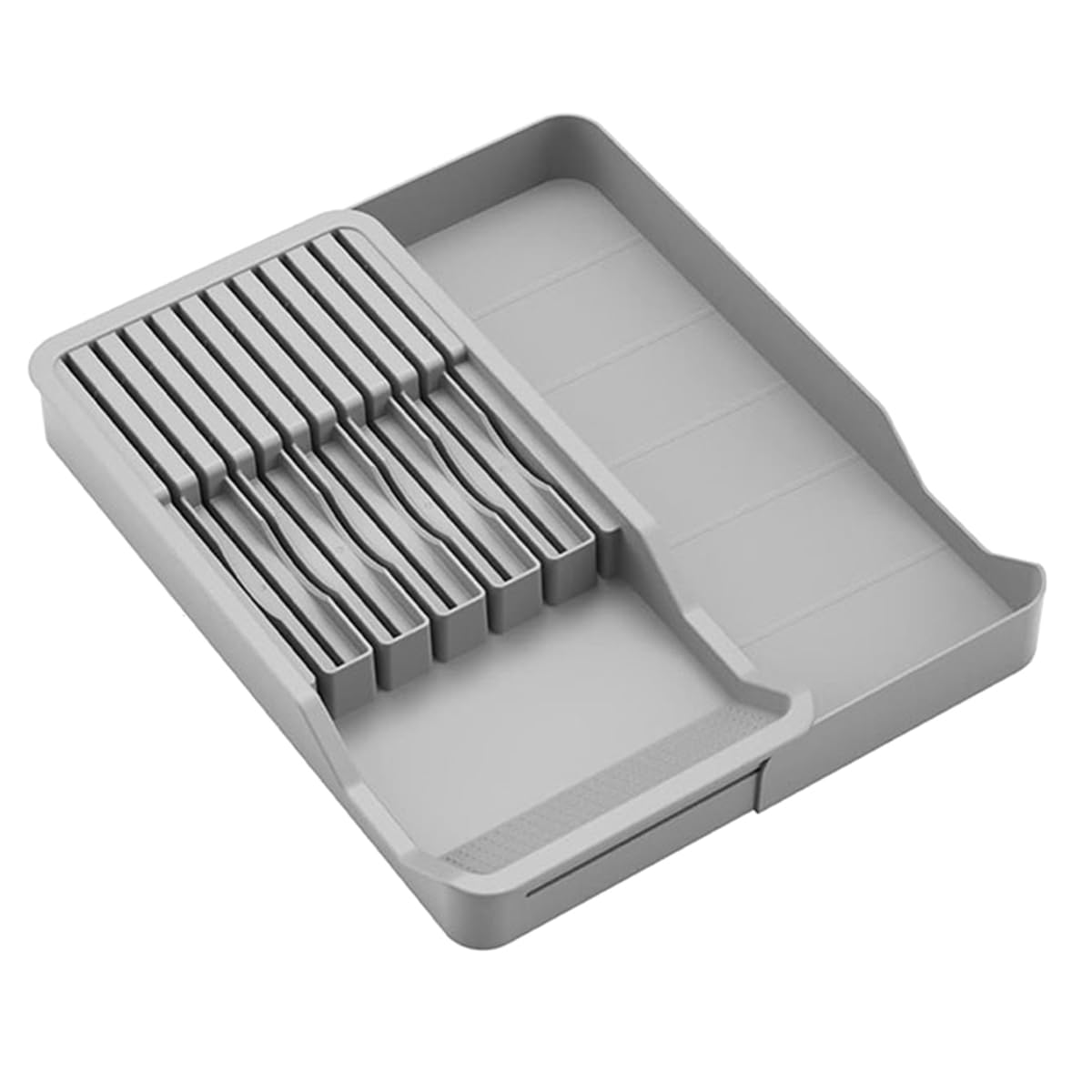 Vjsujehgy Expandable Storage Organizer Tray with Drawer for Kitchen Countertop Retractable Block Holder