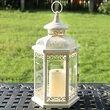NEEDOMO Lanterns Decorations Indoor, 15' Vintage Lantern Decor Outdoor, Large Hanging Metal Candle Holder with Clear Glass, for Home, Tabletop, Patio, Front Porch, Rustic Farmhouse Wedding
