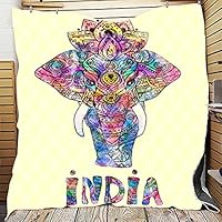 FANSU Couvre Lit Matelassé Réversible Dessus De Lit Couverture Climatisation Couette Parure De Lit Canapé L'Air Conditionné Imprimé Courtepointe (Fleurs,200x220cm