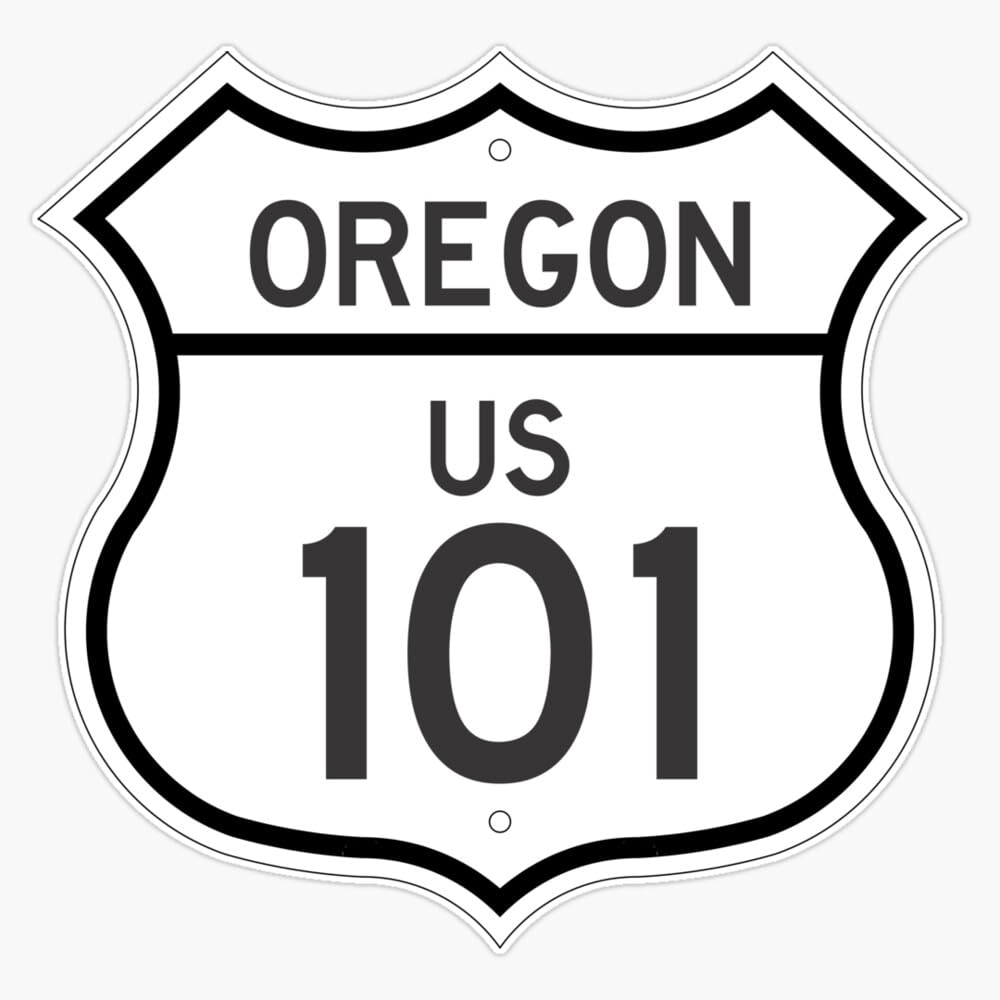 Highway 101, Oregon, US Window Bumper Sticker Decal 5"
