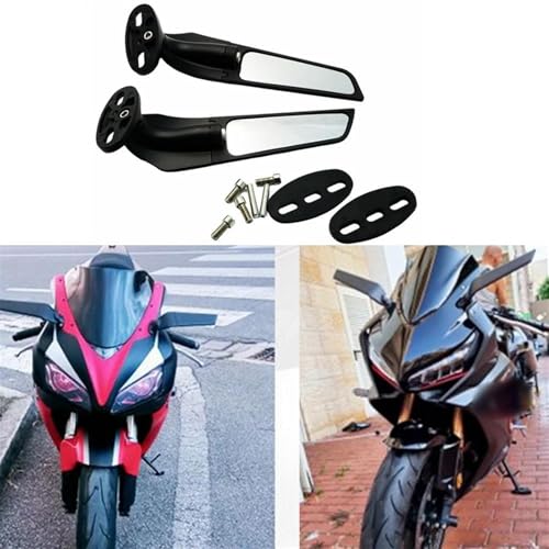 Espejo retrovisor giratorio de ala con rotación ajustable compatible con YZF R3 y R6 6