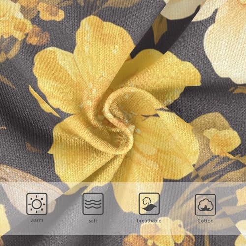 KLL Bees on Yellow Little Boys Soft Briefs Breathable Undies3