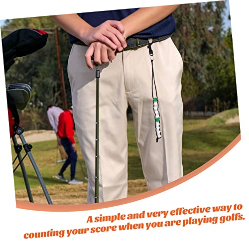 Kisangel - Cadena de cuentas para marcador de golf, 6 piezas, accesorio práctico para bolsa de palos de golf, fabricado en nailon y plástico miniatura 2