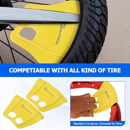 Image of 2 Rim Protectors for Tire Changing, Wheel Rim Guard Kit, Yellow