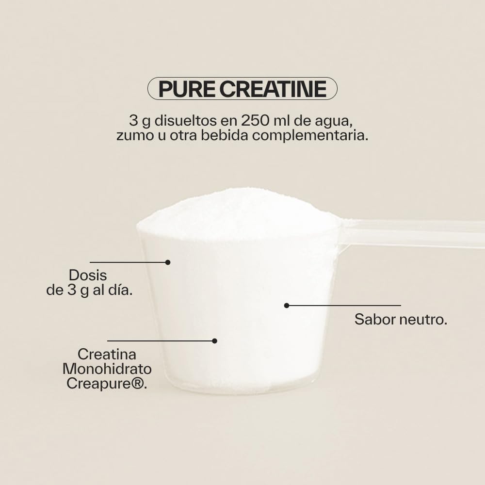 NDL Pro-Health Creatina CREAPURE monohidratada | Para Fuerza, Energía y Recuperación Muscular | Creatina pura en polvo sin aditivos | Sin sabor | 100 dosis | Una marca de Rafa Nadal & Cantabria Labs