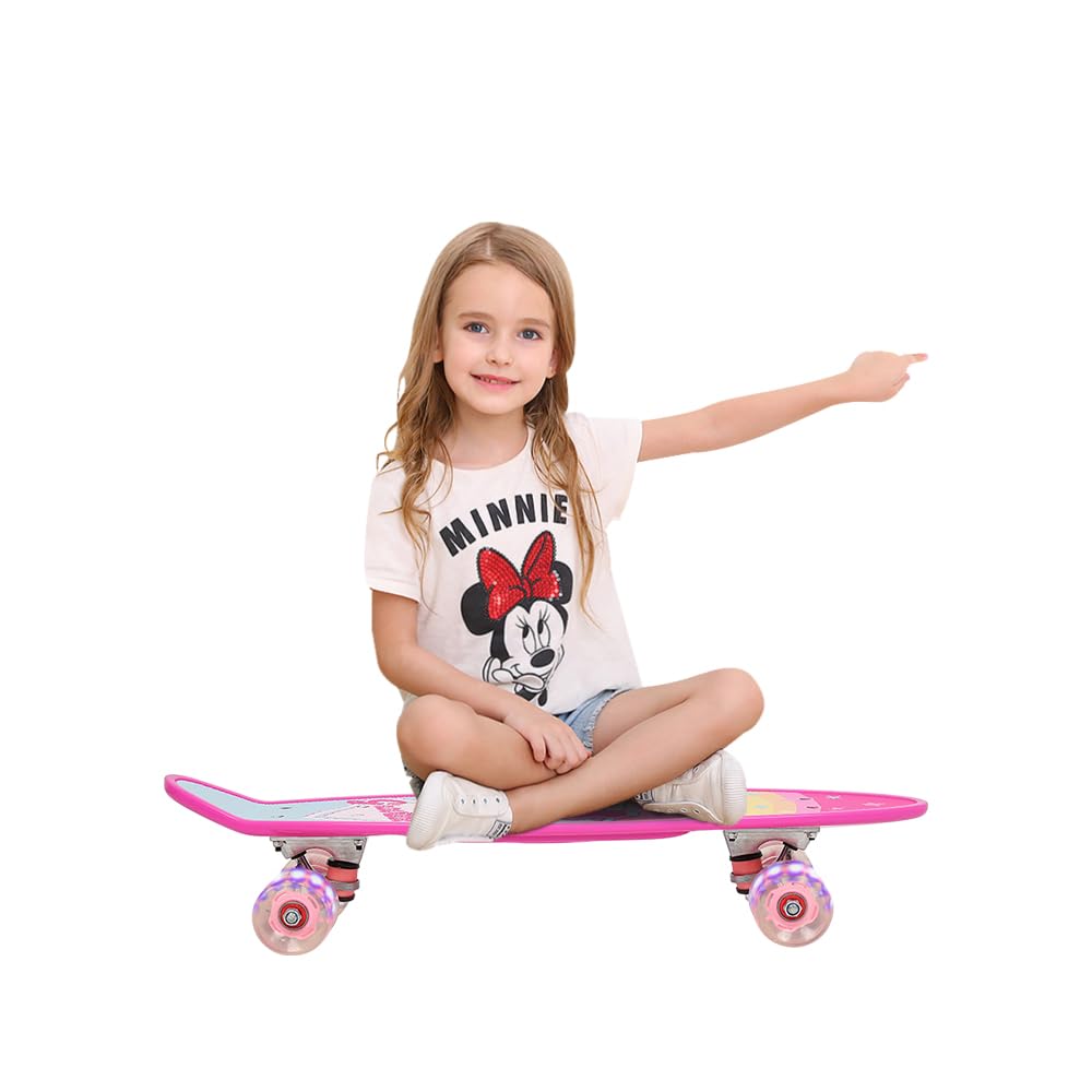 Kedia Skateboard, skateboard per bambini, skateboard a LED, con motivo unicorno