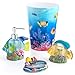 Allure Home Creation Fish Under The Sea 4-Piece Bathroom Accessory Set- 1 Lotion Pump, 1 Toothbrush Holder, 1 Soap Dish and 1 Wastebasket