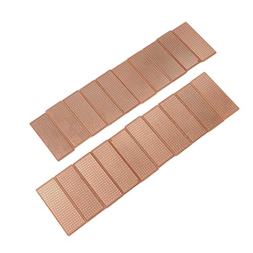Image of Opatiny Single-Sided PCB Board 20 pcs, 1.0mm Hole Diameter 2.54mm Spacing Bakelite Board 25 x 66 mm for Electronics Enthusiasts and Engineers