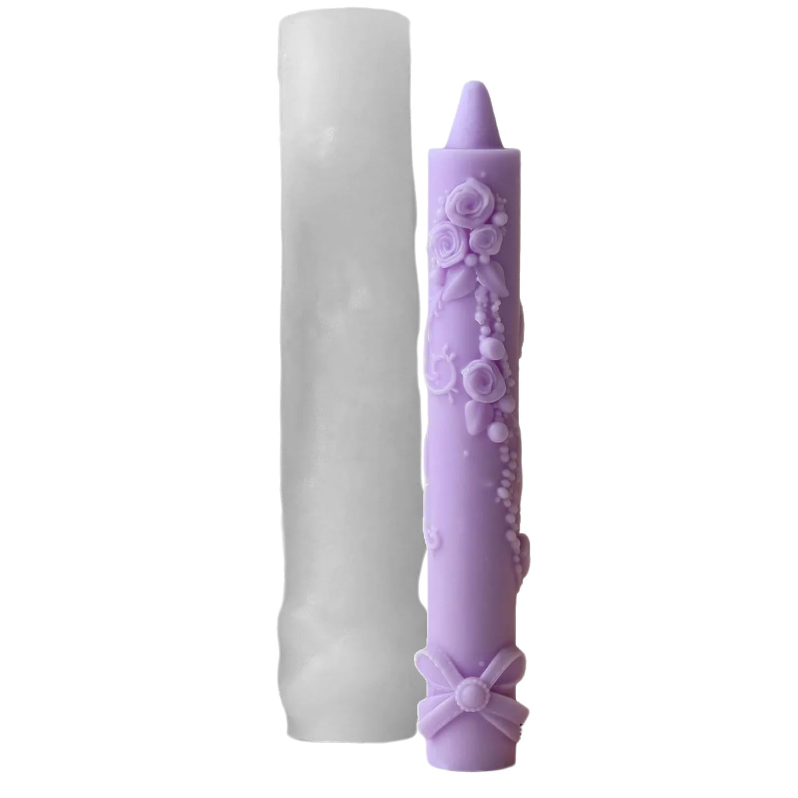 Yhplxyuus Themed Silicone Mold Wedding Pillar Silicone Mold for Soap Chocolate Baking Epoxy Resin Wedding