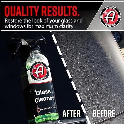 Adam's Polishes Glass Cleaner (Gallon) - Car Window Cleaner | Car Wash All-Natural Streak Free Formula For Car Cleaning | Safe On Tinted & Non-Tinted Glass | Wont Strip Car Wax or Paint Protection