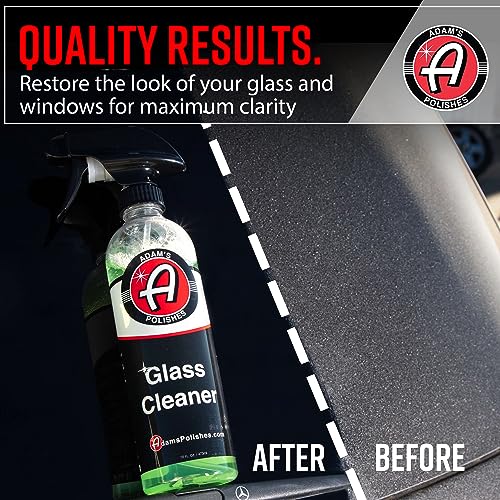 Adam’s Glass Cleaner - Car Window Cleaner | Car Wash All-Natural Streak Free Formula For Car Cleaning | Safe On Tinted & Non-Tinted Glass | Won’t Strip Car Wax Or Paint Protection #TOP2