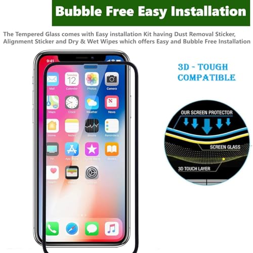 Image of Tempered Glass Screen Protector Compatible for iPhone 11 Pro Max /XS Max (6.5 Inch) | 9H Hardness Screen Guard | Edge to Edge Full Coverage | HD Clear Anti Scratch | Pack of 2