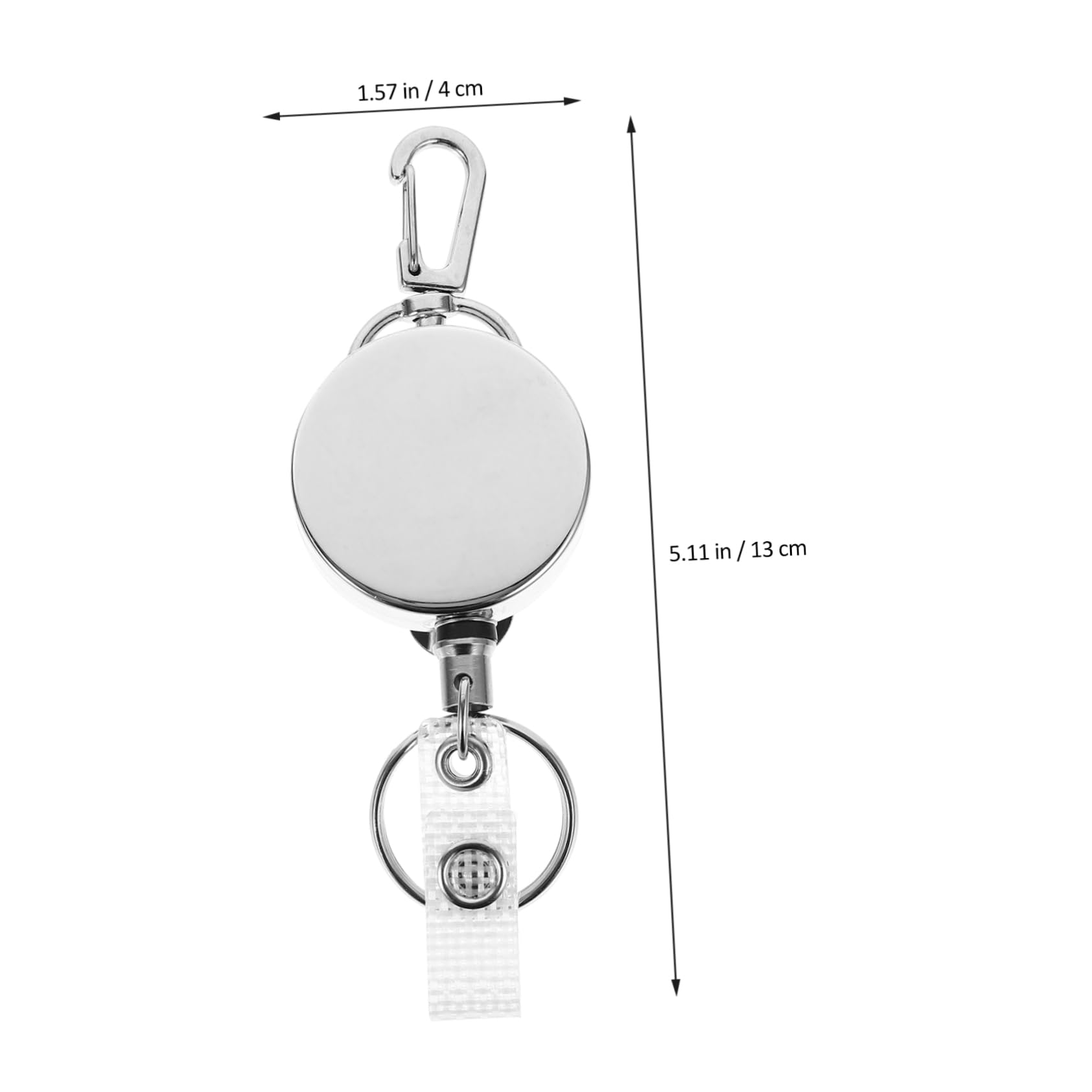 HOMSFOU 3 set Porta Badge Retrattile Con Portachiavi Accessorio Da Lavoro Retrattile Portachiavi Retrattile Porta Badge Retrattile Clip Per Badge Retrattili Acciaio 2 pezzi * 3