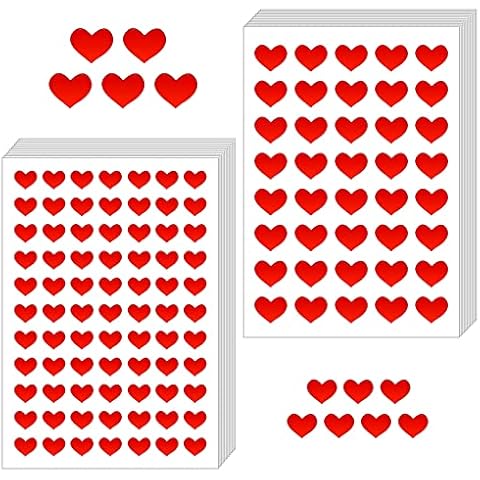 BLMHTWO Pegatinas de Corazón Rojo Cover