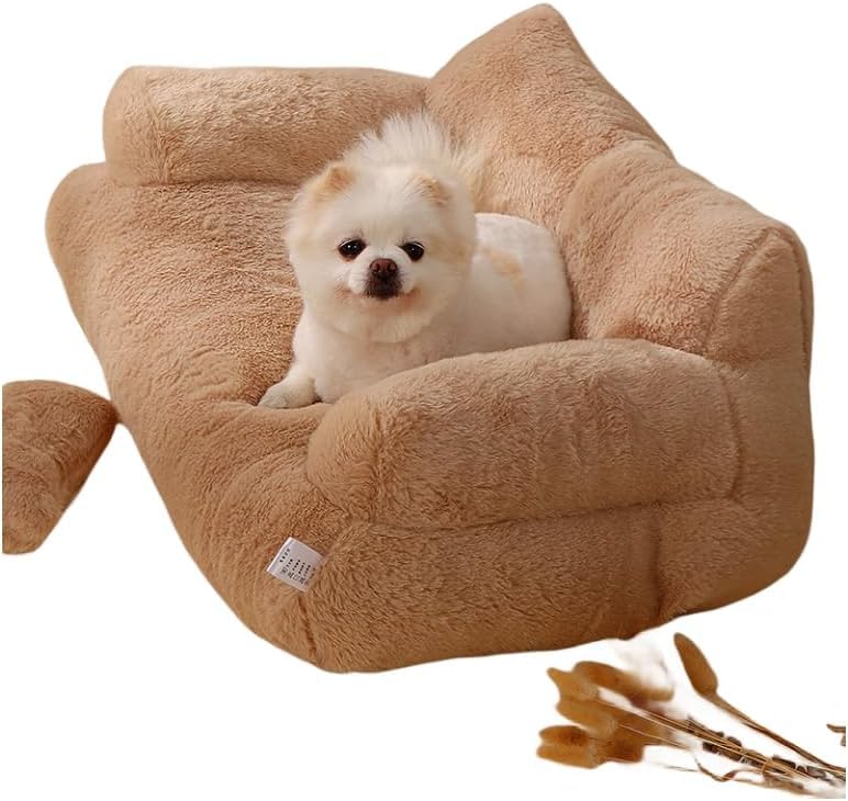 Canapé pour chien et chat déhoussable light brown L