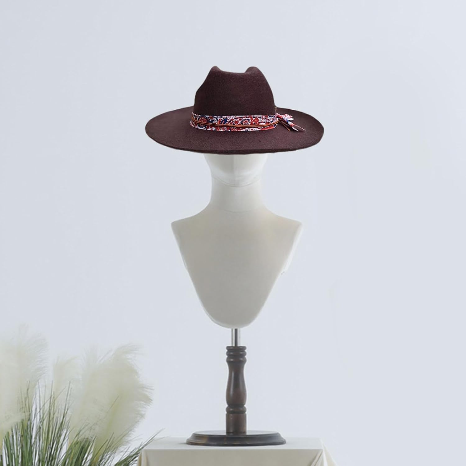Feathered Wool Hat for Music Festival Adult Winter Autumn Hat Formal Event Fedoras Stage Show Hat for Women Men Unisex