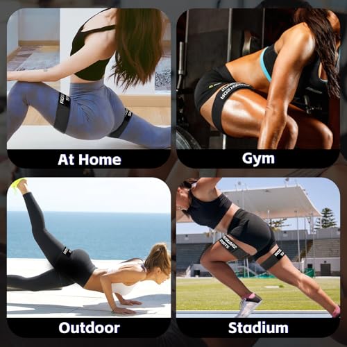 Image of Booty Bands for Working Out, Blood Flow Restriction Bands for Women /Men, Adjustable Velcro Occlusion Resistance Bands BFR Training Bands for Glutes & Hip Building 2 Pack