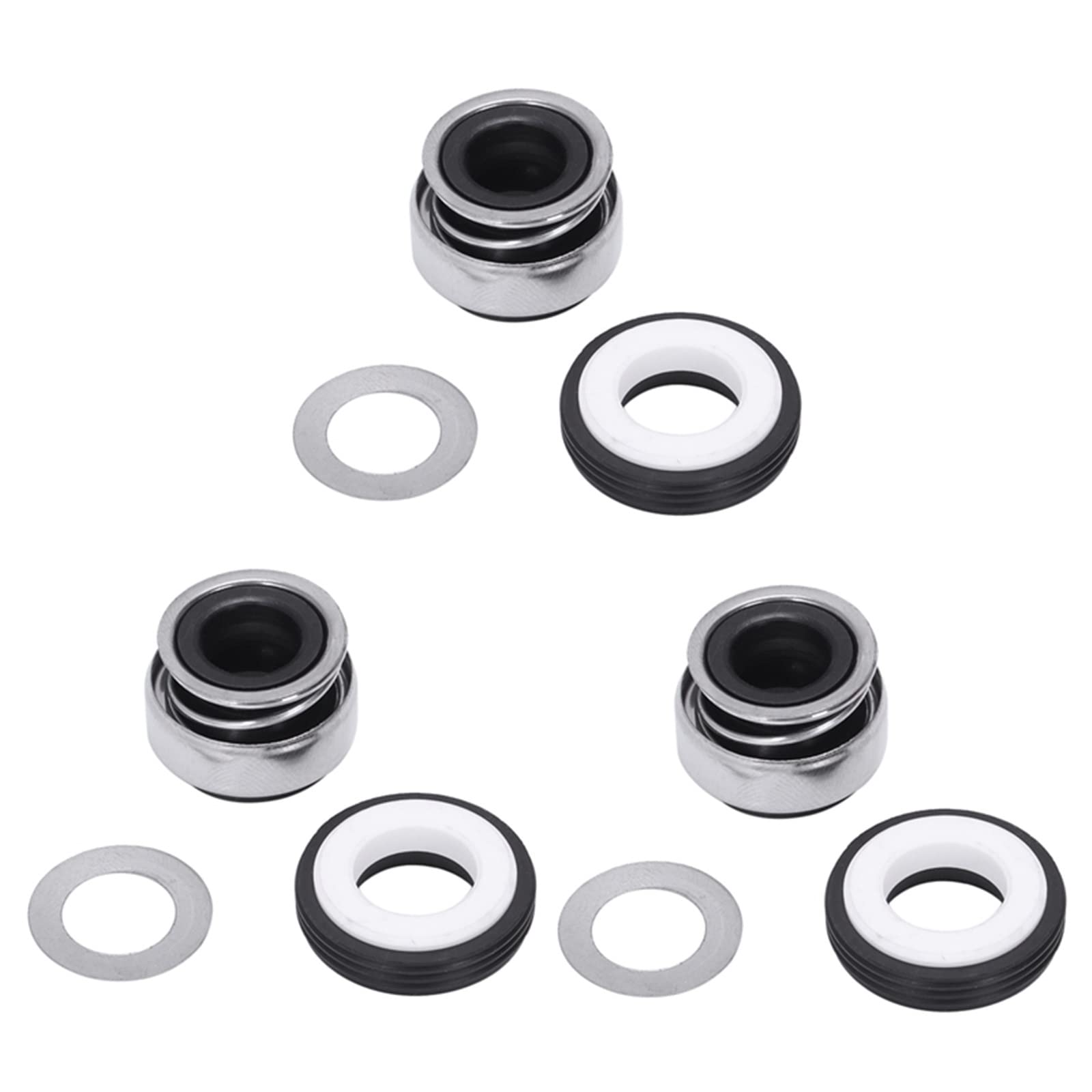 CZVJUKBYP 3X 12Mm Coiled Spring Rubber Bellow Pump Mechanical Seal 301-12 Shaft Seals