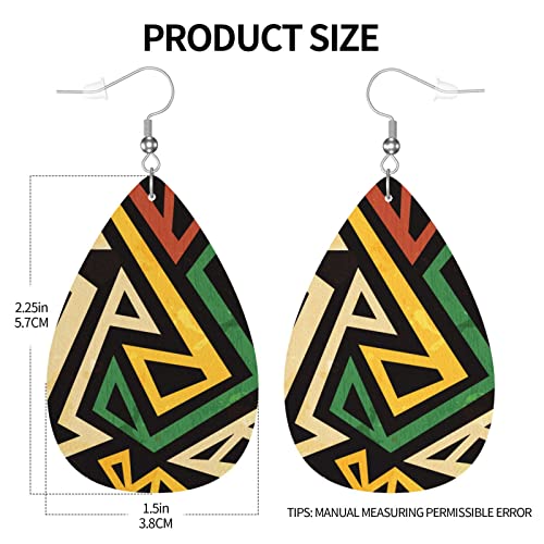 MIOAOSRT Earrings for Women,Leather Earrings Dangle Lightweight Teardrop Earrings Jewelry for Women4