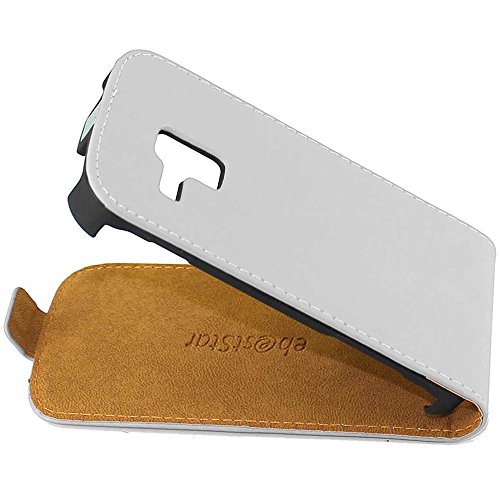 ebestStar - Coque Compatible avec Samsung Galaxy Trend S7560, S Duos S7562 Etui Housse PU Cuir Rabat Ultra Fin (Ultra Slim Case), Blanc [Appareil: 121.5 x 63.1 x 10.5mm, 4.0'']