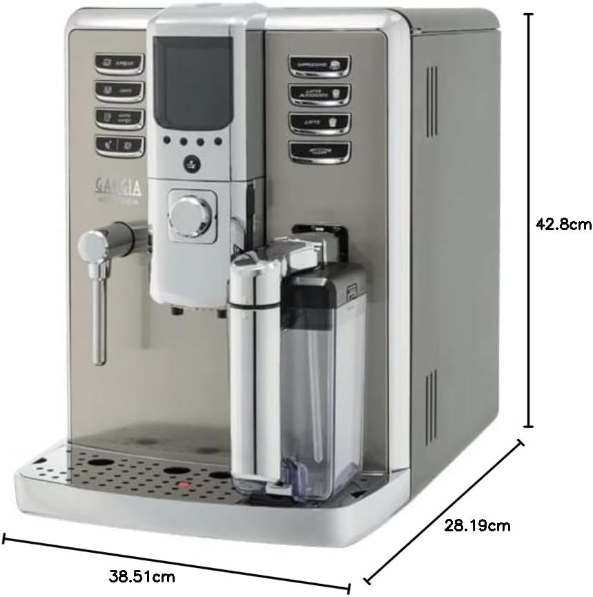 Gaggia Accademia Macchina da Caffè Automatica, per Espresso e Bevande a Base di Latte, Caffè in Grani o Macinato, RI9702/012, Silver, 1500W, 100% Made in Italy Gaggia Accademia Macchina da Caffè Automatica, per Espresso e Bevande a Base di Latte, Caffè in Grani o Macinato, RI9702/012, Silver, 1500W, 100% Made in Italy