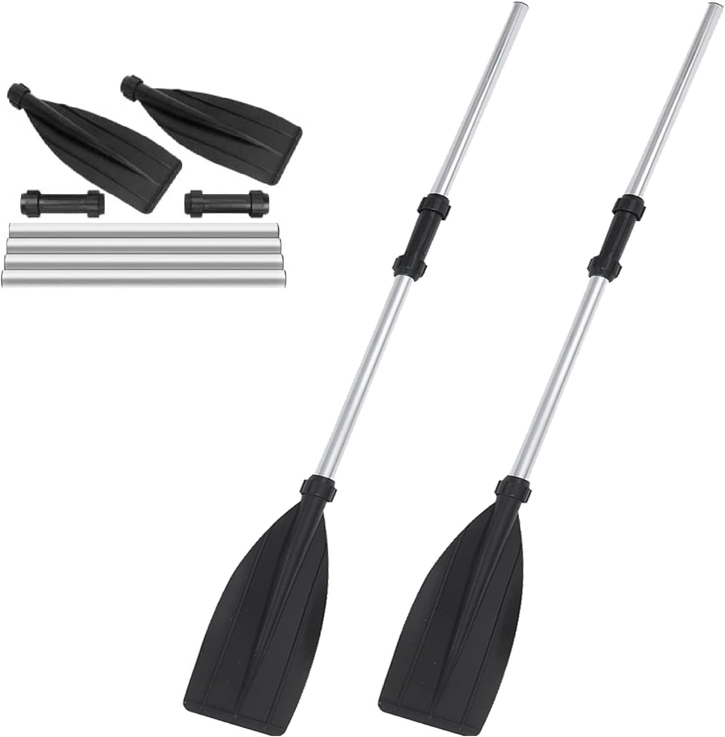 2er-Set Kajakpaddel 128 cm, verstellbares Kajak Paddel aus Aluminiumlegierung, abnehmbar & schwimmfähig, Paddel für Kajak, Kanu & aufblasbare Boote, Kajakfahren Zubehör
