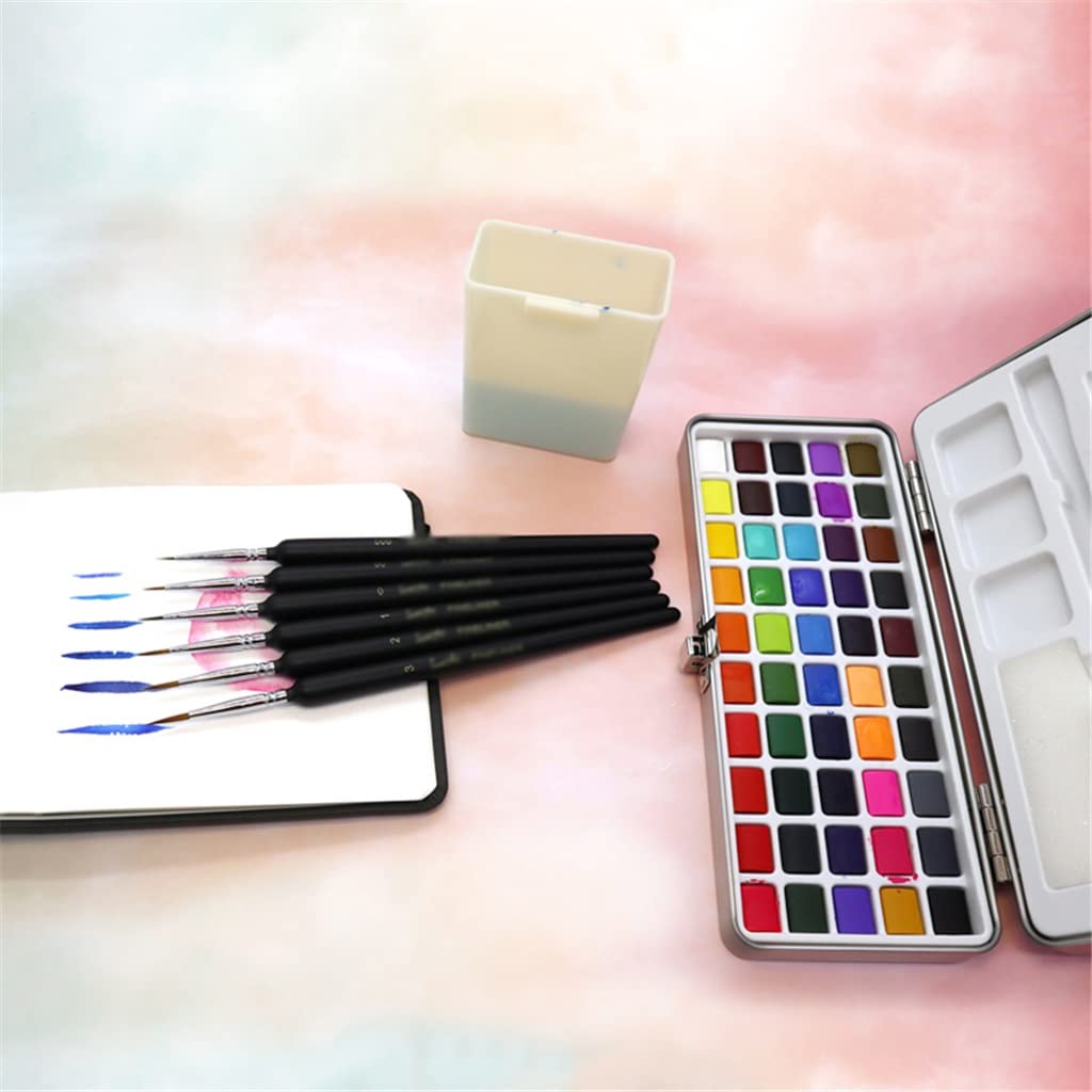 Zestaw farb akwarelowych w metalowym pudełku, przenośny, pigment do papieru do rZestaw farb akwarelowych w metalowym pudełku, przenośny, pigment do papieru do rysowania dla początkujących