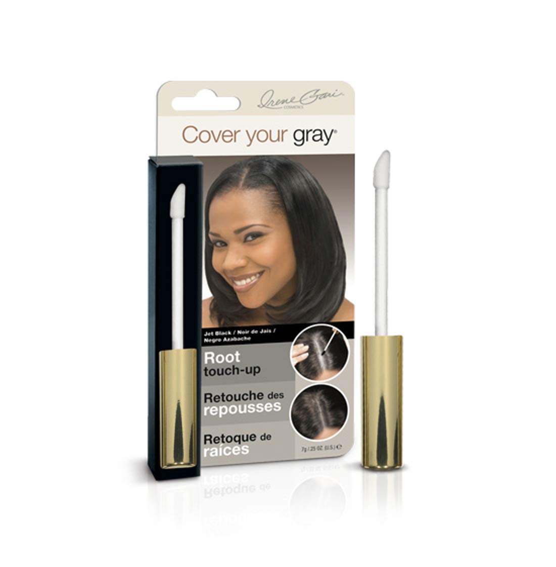 Cover Your GrayRoot Touch-Up Hair Coloring Agent by Irene Gari (Jet Black)