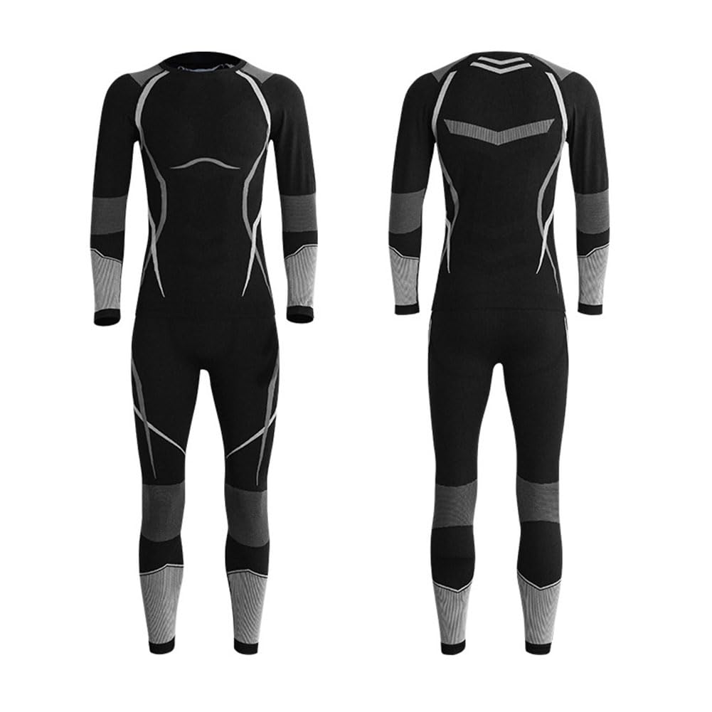 MISSMAO Thermounterwäsche Herren, Skiunterwäsche Winter Thermowäsche Se Warm Weich Funktionswäsche Atmungsaktiv Thermo Unterwäsche Thermounterhemd Thermounterhose für Outdoor-Aktivitäten