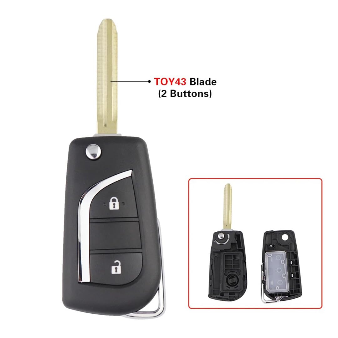 Obudowa Kluczyka dla Toyoty RAV4 2013, Obudowa kluczyka samochodowego bez chipa z nieobrobionym kluczem