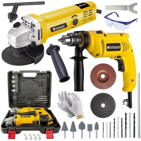 Kit Furadeira e Esmerilhadeira 900W 25 Peças Com Maleta (110)