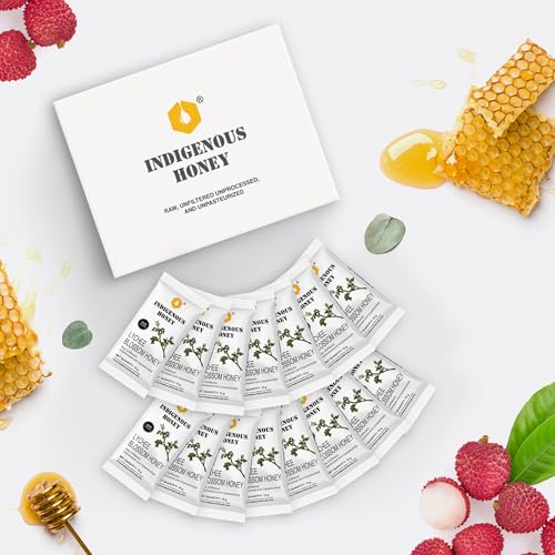 Image of INDIGENOUS HONEY Pure Lychee Honey Raw Organic Natural Unprocessed Added Sugar Free NMR Tested Unpasteurized Unheated 15 Travel Friendly Sachets 15g Each Total 225g