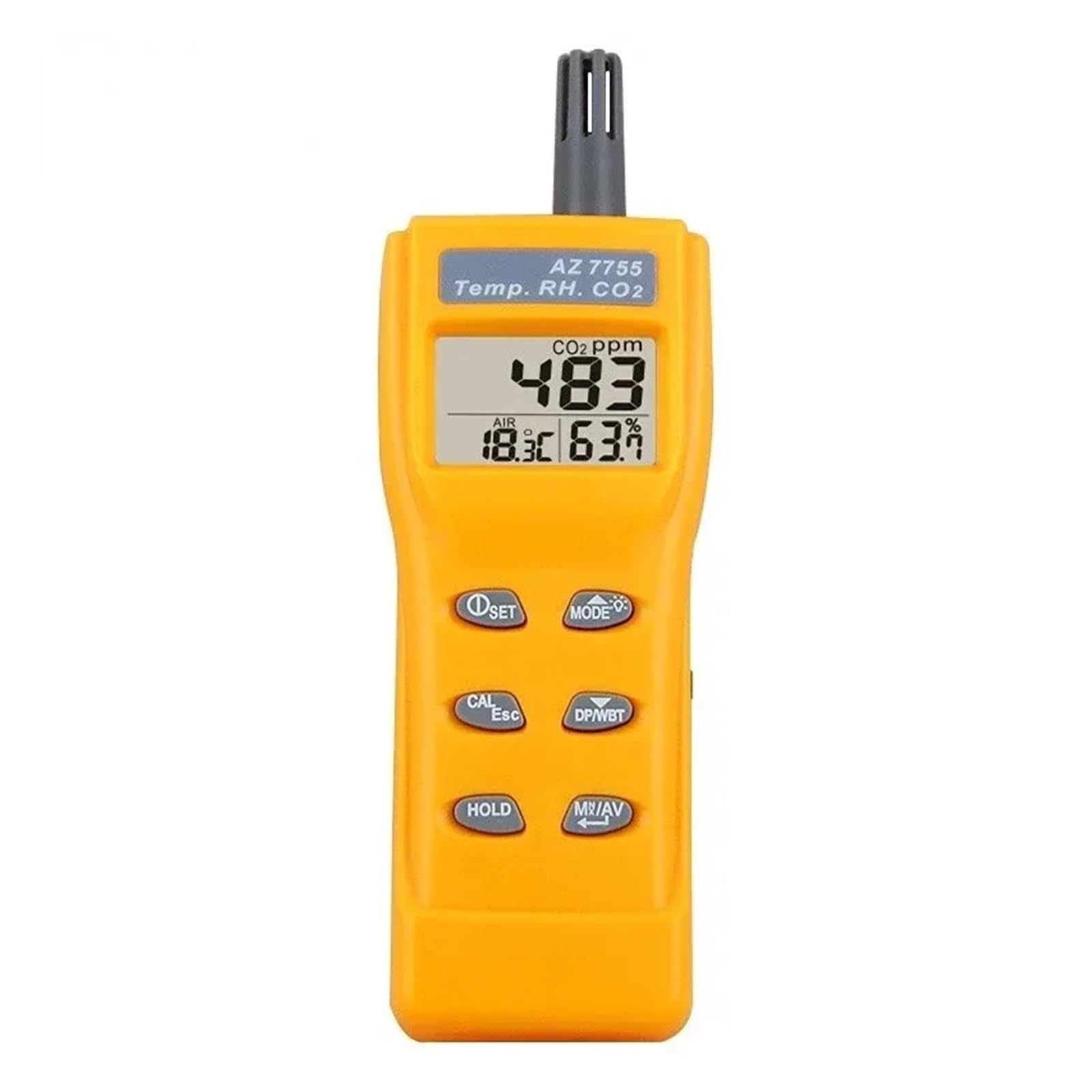 Medidor de humedad Temperatura Del Punto De Rocío La Humedad Detector AZ7755 AZ-7755 Probador CO2 Los Temporeros Derecho Detección para la cocina casera