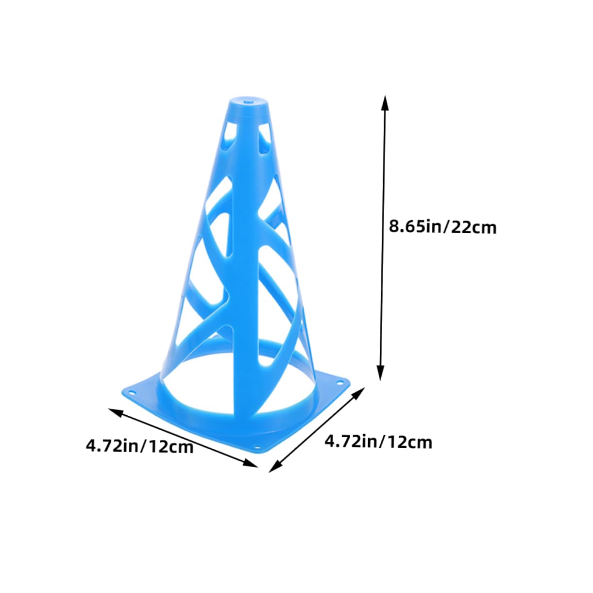 VANZACK Sports Training Cones Set 6pcs Basketball Soccer Cones Softball Training Equipment Durable Plastic Windproof Easy to Set up